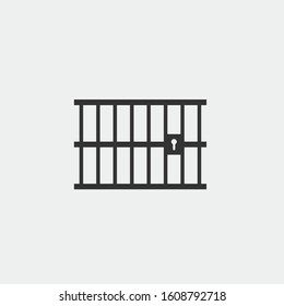 Prison vector icon jail cell