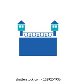 prison vector logo design template