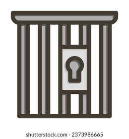 Prison Vector Thick Line Filled Colors Icon For Personal And Commercial Use.
