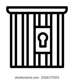 Icono De Línea Gruesa Del Vector De Prisión Para Uso Personal Y Comercial.
