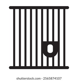 Prison Vector Thick Line Icon For Personal And Commercial Use. design eps 10 