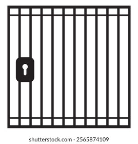 Prison Vector Thick Line Icon For Personal And Commercial Use. design eps 10 