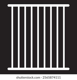 Prison Vector Thick Line Icon For Personal And Commercial Use. design eps 10 