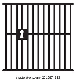 Prison Vector Thick Line Icon For Personal And Commercial Use. design eps 10 