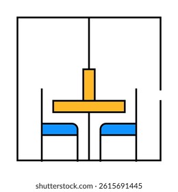 prison visit room line icon vector. prison visit room sign. isolated symbol illustration