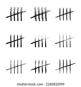 Prison wall vector mark. Vector illustration.