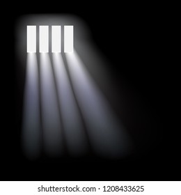 Prison window background. Vector concept template illustration.