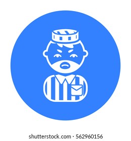 Prisoner black icon. Illustration for web and mobile design.