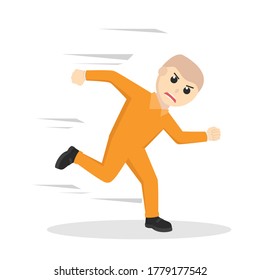 prisoner caught design character on white background