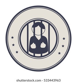prisoner character isolated icon