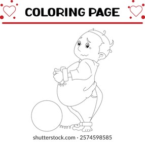prisoner corruption handcuffs coloring page for kids