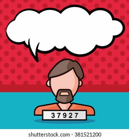 prisoner doodle, speech bubble