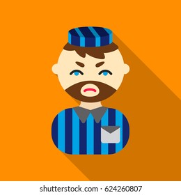 Prisoner flat icon. Illustration for web and mobile design.