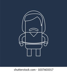 Prisoner handcuffed, vector illustration design. Police collection.