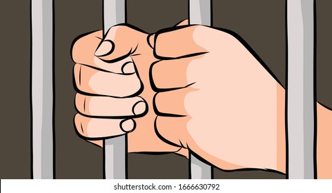 the prisoner and hands in prison