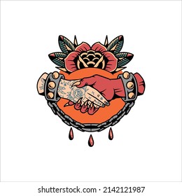 prisoner of hell tattoo vector design
