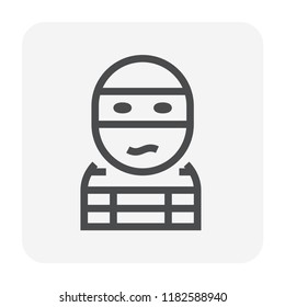 Prisoner icon, 48X48 perfect pixel and editable stroke.