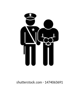 Prisoner Icon. Convict Illustration As A Simple Vector Sign & Trendy Symbol for Design,  Websites, Presentation or Mobile Application.
