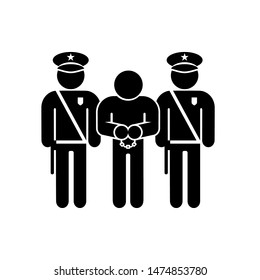 Prisoner Icon. Convict Illustration As A Simple Vector Sign & Trendy Symbol for Design,  Websites, Presentation or Mobile Application.