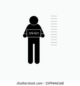Prisoner Icon. Convict Illustration As A Simple Vector Sign & Trendy Symbol for Design,  Websites, Presentation or Apps Elements. 