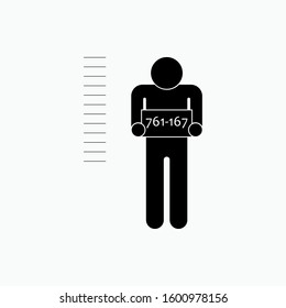 
Prisoner Icon. Convict Illustration As A Simple Vector Sign & Trendy Symbol for Design,  Websites, Presentation or Apps Elements. 