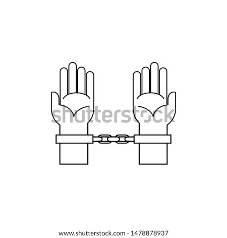 Prisoner Icon. Convict Illustration As A Simple Vector Sign & Trendy Symbol for Design,  Websites, Presentation or Mobile Application.