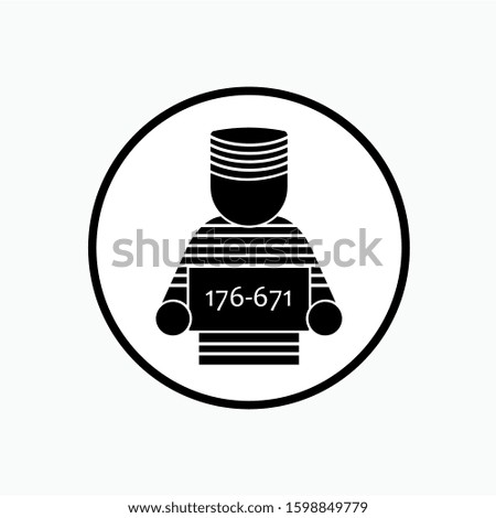 
Prisoner Icon. Convict Illustration As A Simple Vector Sign and Trendy Symbol for Design,  Websites, Presentation or Apps Elements. 