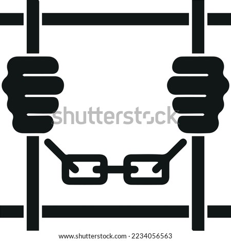 prisoner icon, detainee vector, convict illustration