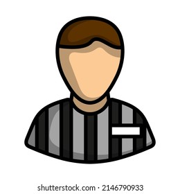 Prisoner Icon. Editable Bold Outline With Color Fill Design. Vector Illustration.