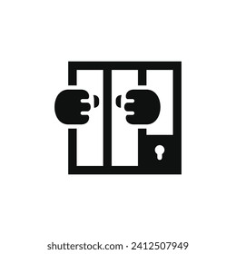 Prisoner icon isolated on white background