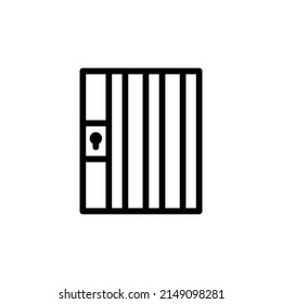 Icono del prisionero. Diseño De Estilo De Arte De Línea Aislado En Fondo Blanco