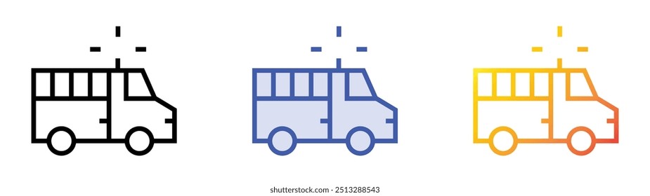 prisoner icon. Linear, Blue Fill and Gradient Style Design Isolated On White Background