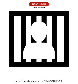 prisoner icon or logo isolated sign symbol vector illustration - high quality black style vector icon
