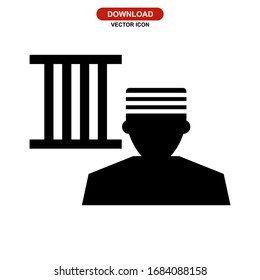 prisoner icon or logo isolated sign symbol vector illustration - high quality black style vector icon
