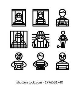 Gefangenensymbol oder Logo einzeln auf Zeichen, Vektorgrafik - Sammlung von hochwertigen Vektorsymbol in schwarzem Stil
