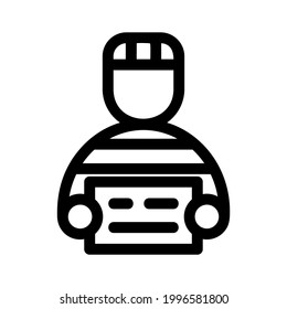 prisoner icon or logo isolated sign symbol vector illustration - high quality black style vector icons
