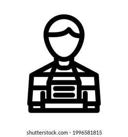 Gefangenensymbol oder Logo einzeln auf Zeichen, Vektorgrafik - hochwertige Vektorsymbole in schwarzem Stil
