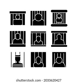 prisoner icon or logo isolated sign symbol vector illustration - Collection of high quality black style vector icons
