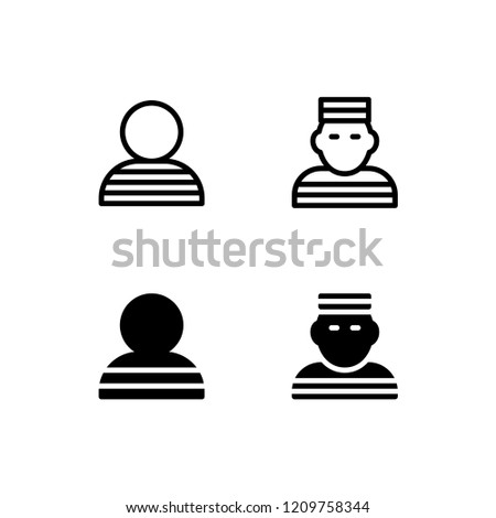 Prisoner Icon Logo Vector Symbol. Suspect Icon