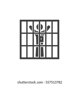 Prisoner icon on the white background