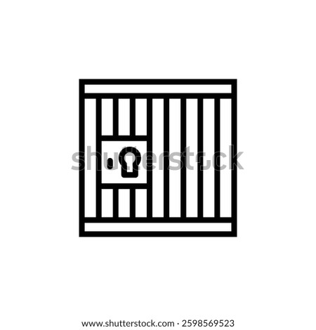 Prisoner icon with outline style