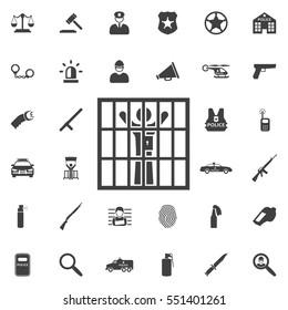 Prisoner icon. Police set of icons