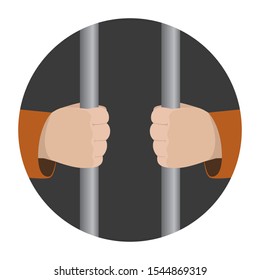 Prisoner Icon. Prison Cell Symbol. Vector.