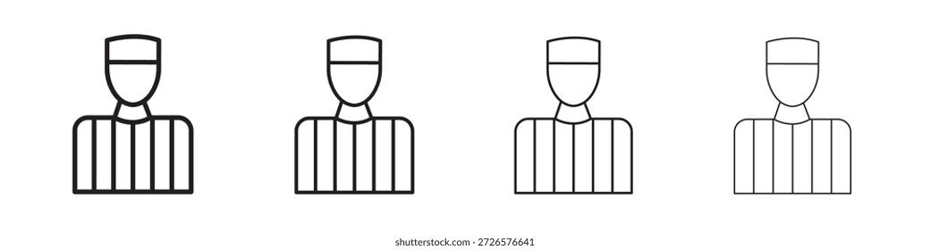 Conjunto de iconos de prisioneros Vector eps10. ilustración, Plantilla de pictograma de símbolo de logotipo