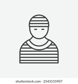 Conjunto de ícones de prisioneiros. ilustração vetorial.