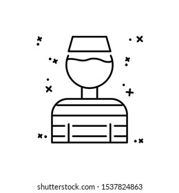 Prisoner icon. Simple line, outline vector of law and justice icons for ui and ux, website or mobile application