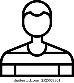 ícone prisioneiro. Design de estilo linear fino isolado em fundo branco