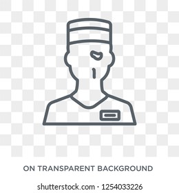 Prisoner icon. Trendy flat vector Prisoner icon on transparent background from law and justice collection. High quality filled Prisoner symbol use for web and mobile