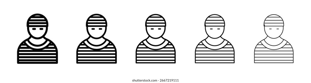 Icono de prisionero colección de Vector. EPS 10