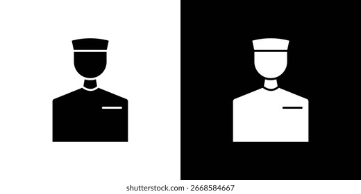 Icono del prisionero, icono plano del Vector. Ilustración plana.